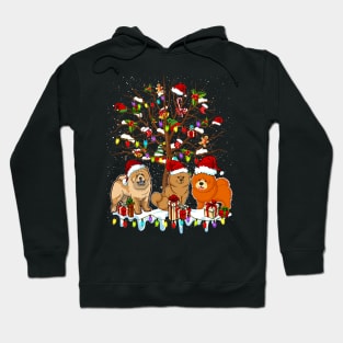 Chow Chow Christmas Tree Santa Hoodie